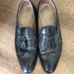 Used black 11 1-2 men’s dress shoes